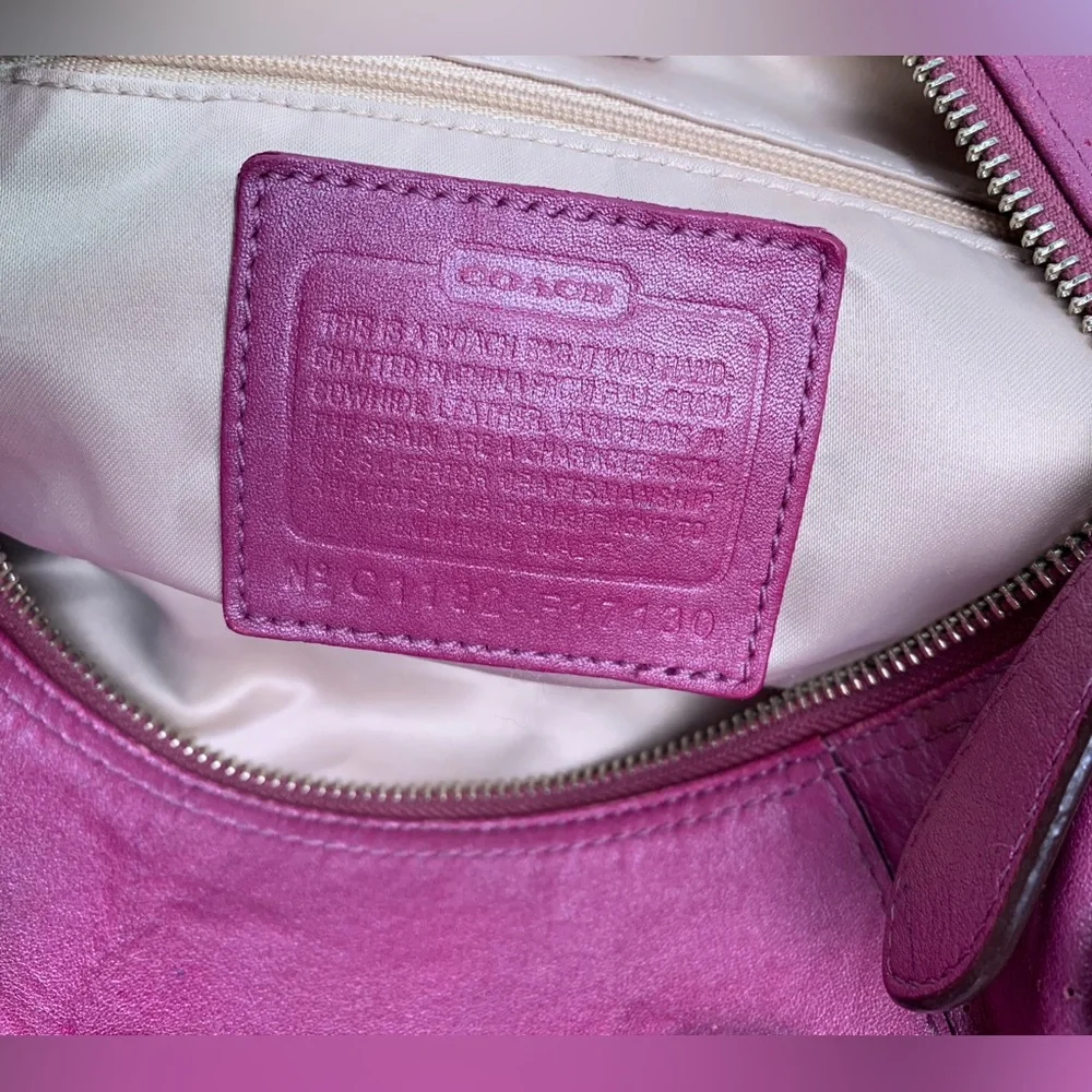 Coach Ashley Pink Leather Convertible Hobo Bag Mauve - Picture 12 of 15